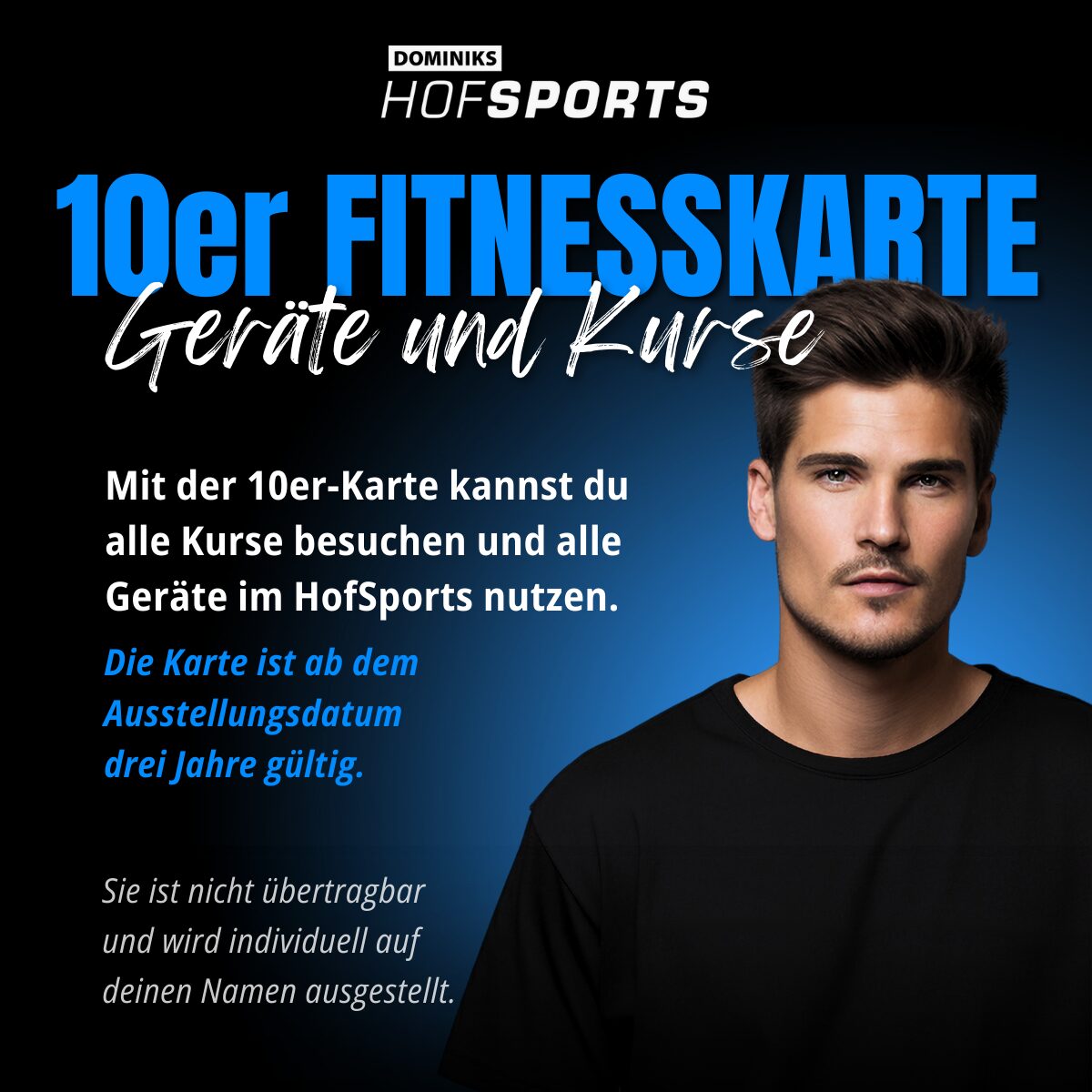 HofSports 10er-Fitnesskarte Geräte und Kurse
