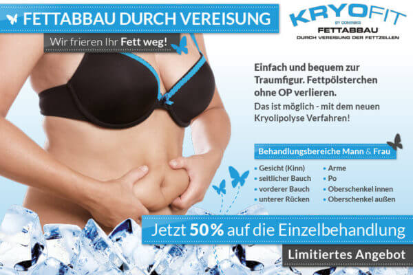 Kryofit-Kryolipolyse-Rabatt Mit Kryolipolyse zur Traumfigur - Kryofit Studio in Hof