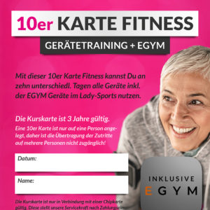 Lady-Sports-10er-Kurskarte-Fitness-GeräteTraining+egym