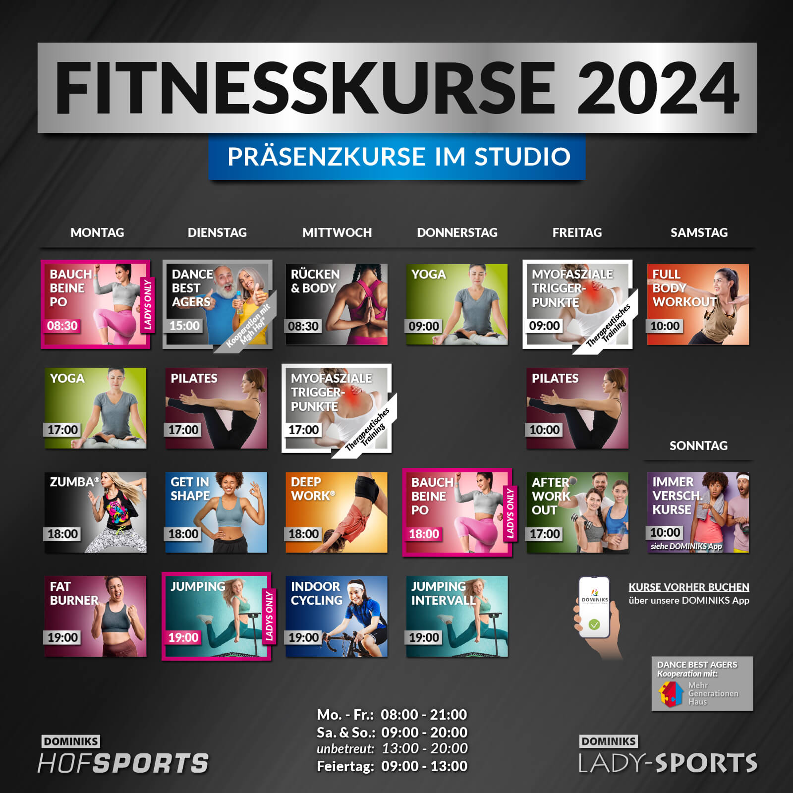 KURSPLAN Fitnesskurse HofSports Lady-Sports 2024