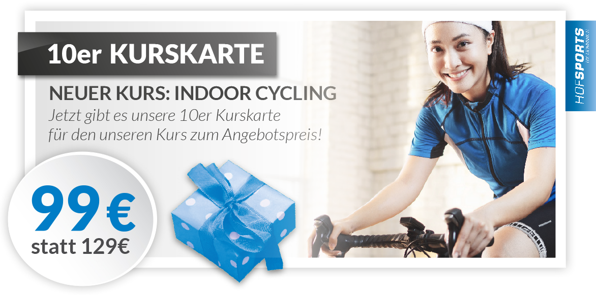 10 Kurskarte Indoor Cycling für 99€ statt 119€