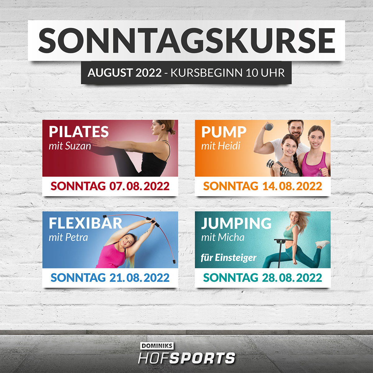 DOMINIKS HofSports Sonntagskurse im August_2022