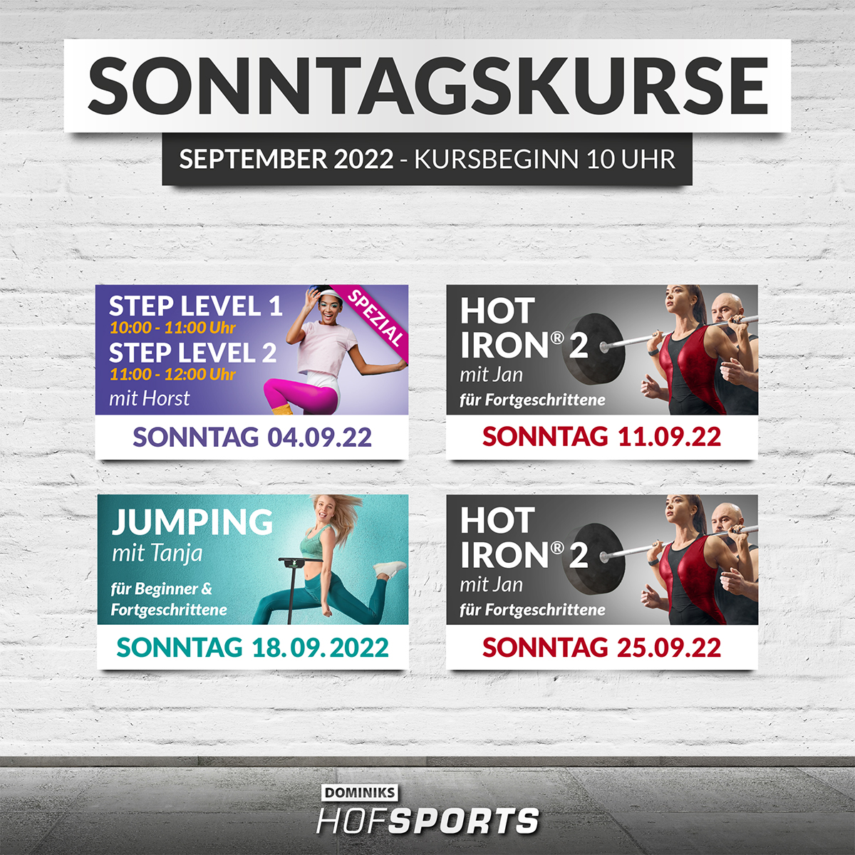 DOMINIKS HofSports Sonntagskurse im September_2022