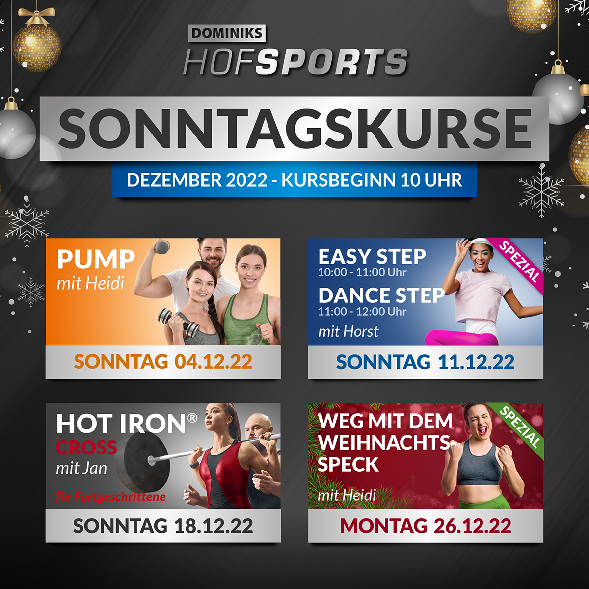 DOMINIKS HofSports Sonntagskurse im Dezember_2022