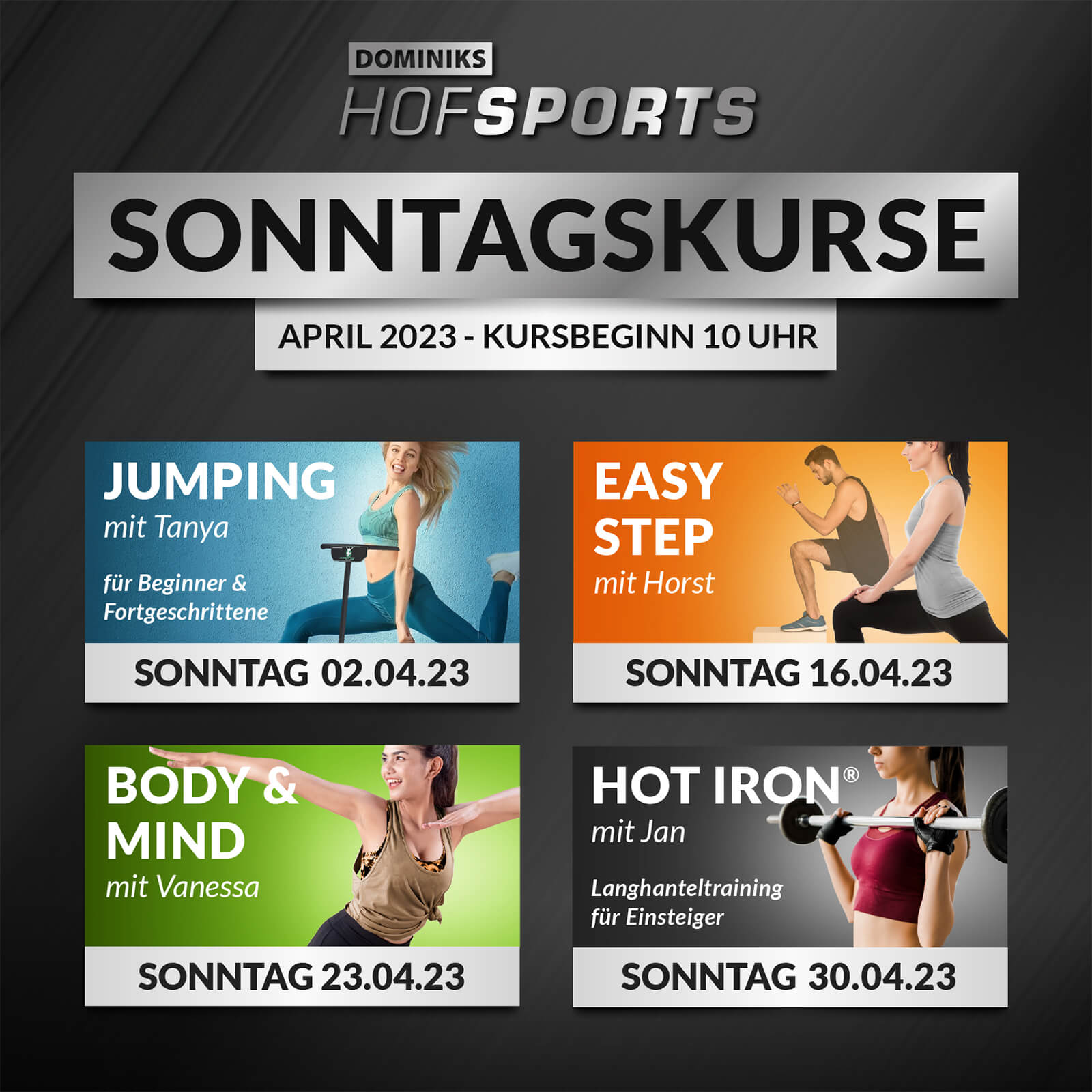 DOMINIKS HofSports Sonntagskurse April2023